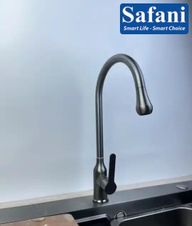 Vòi rửa chén lạnh inox 304 sơn tĩnh điện xám 543