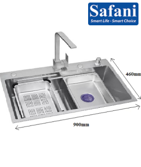 Chậu rửa chén 1 hộc INOX SUS 304 mã 9046T