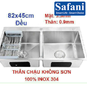 Chậu rửa chén 2 hộc đều 82x45 mã C04