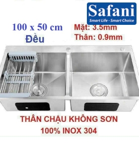 Chậu rửa chén 2 hộc đều 100x50cm mã C31