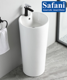 Lavabo trụ đứng tròn liền khối 138