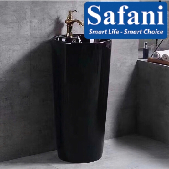 Lavabo trụ đen 138B