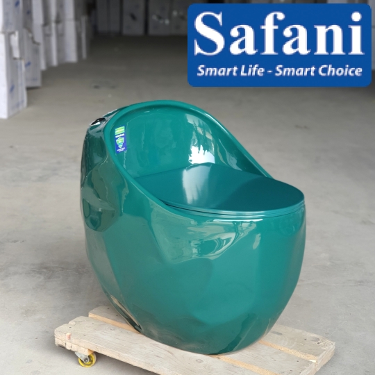 Bồn cầu trứng hạt lạc xanh rêu SA2223