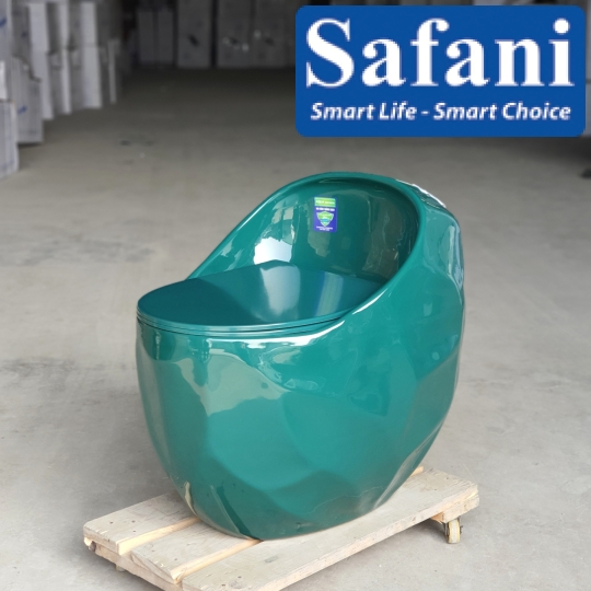 Bồn cầu trứng hạt lạc xanh rêu SA2223