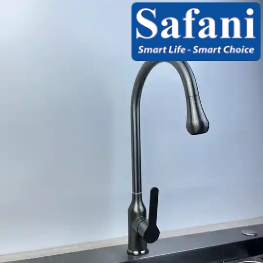 Vòi rửa chén lạnh inox 304 sơn tĩnh điện xám 543