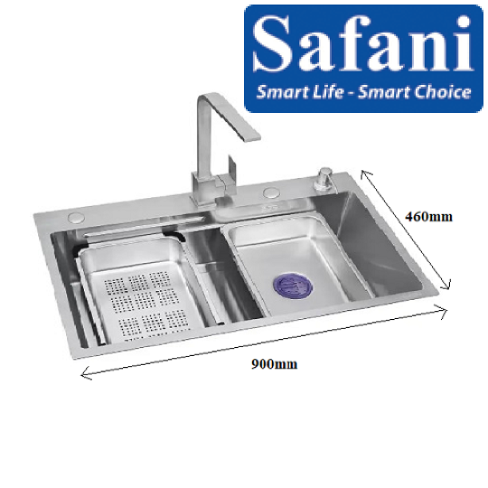 Chậu rửa chén 1 hộc INOX SUS 304 mã 9046T