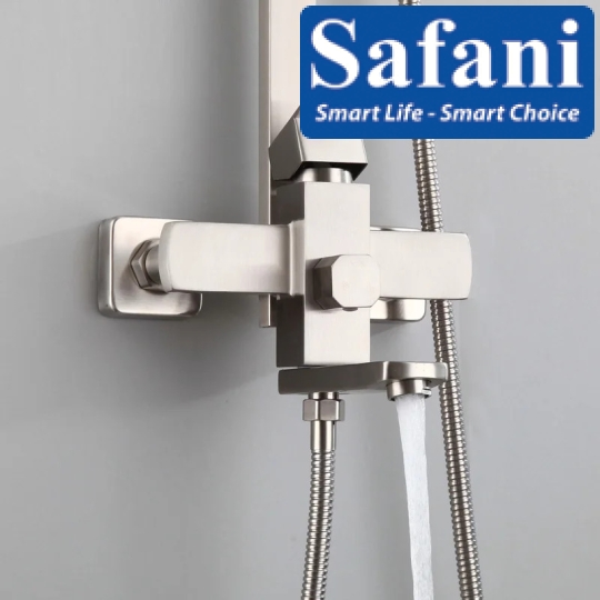 Sen cây tắm đứng vuông Inox 304 mã 916