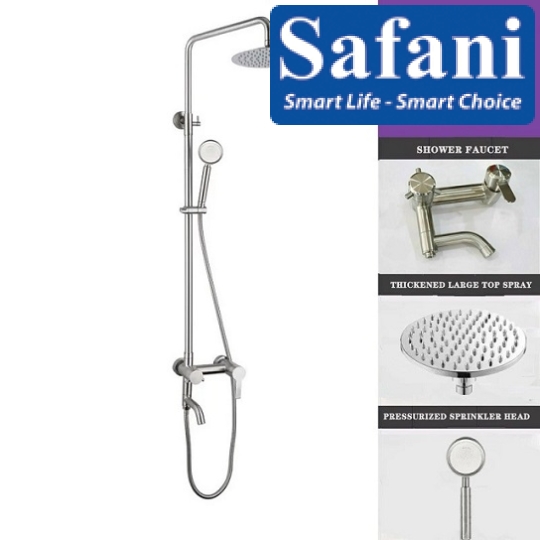 Sen cây tắm đứng tròn lệch tay tăng áp 304 mã 917M