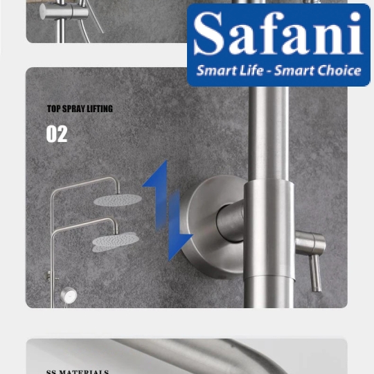 Sen cây tắm đứng tròn lệch tay tăng áp 304 mã 917M