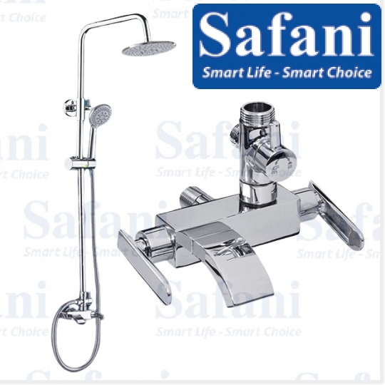 Sen cây tắm đứng lạnh đồng thau mạ crome 924L